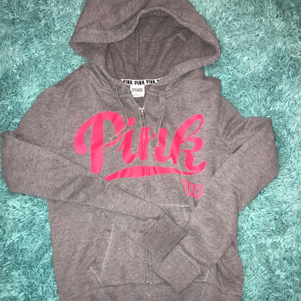 pink hoodie